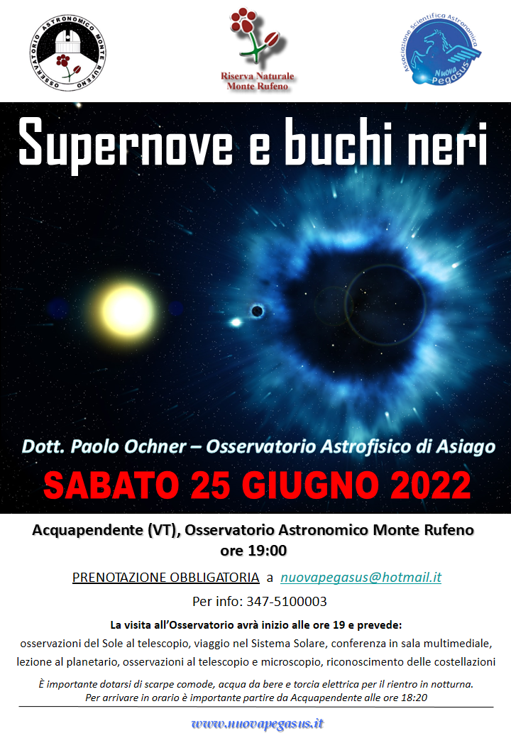Supernove e buchi neri